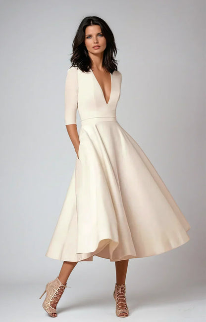 LP | elegante abito midi da donna in stile vintage