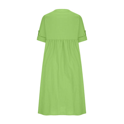 LP | Abito lungo casual in cotone e lino