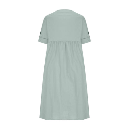 LP | Abito lungo casual in cotone e lino