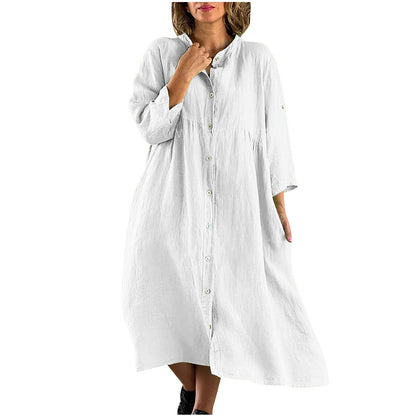 LP | Abito lungo casual in cotone e lino
