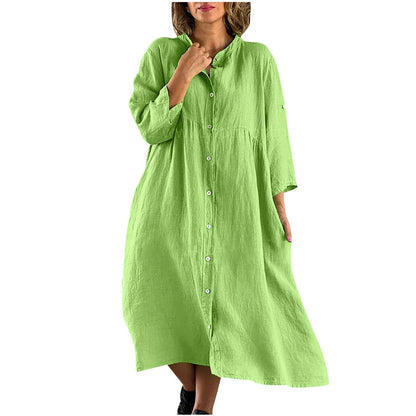 LP | Abito lungo casual in cotone e lino