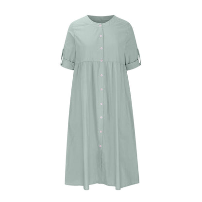 LP | Abito lungo casual in cotone e lino