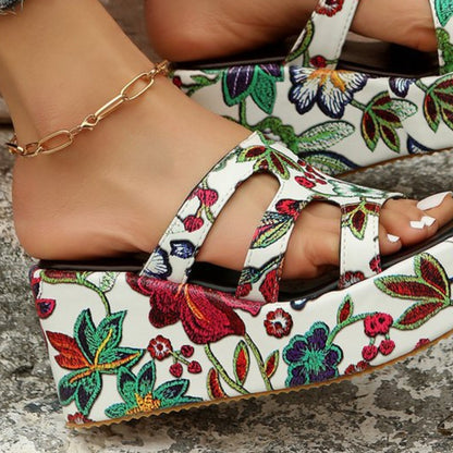LP | Sandali peep toe floreali cut-out