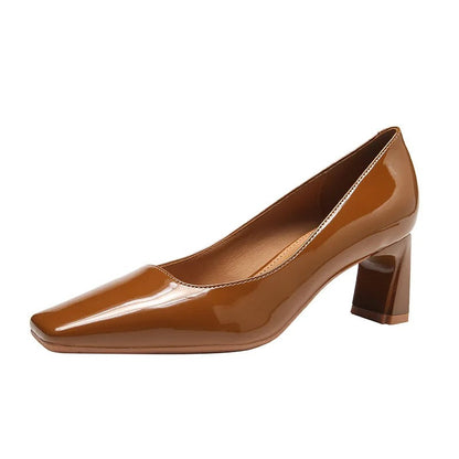 LP | Scarpe con tacco a blocco lucido