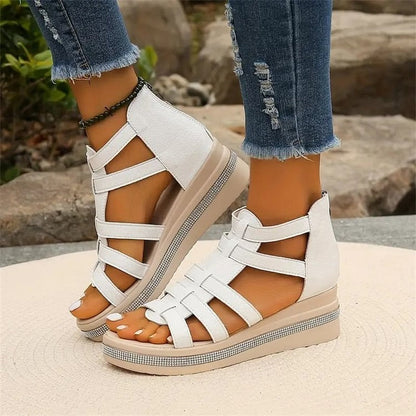 LP | Sandali con zeppa e strass
