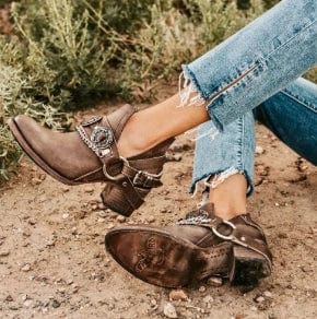 LP | Scarpe vintage con tacco medio e grosso