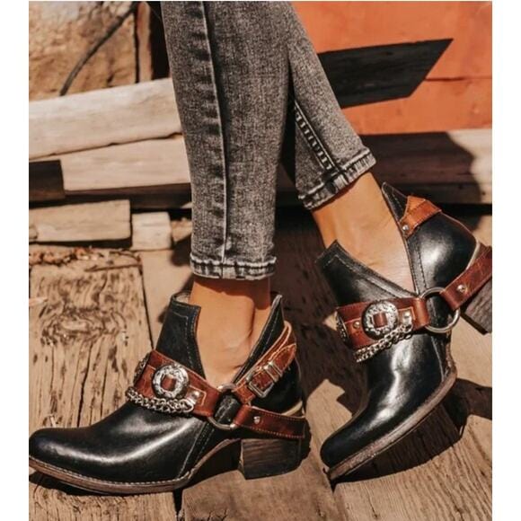 LP | Scarpe vintage con tacco medio e grosso