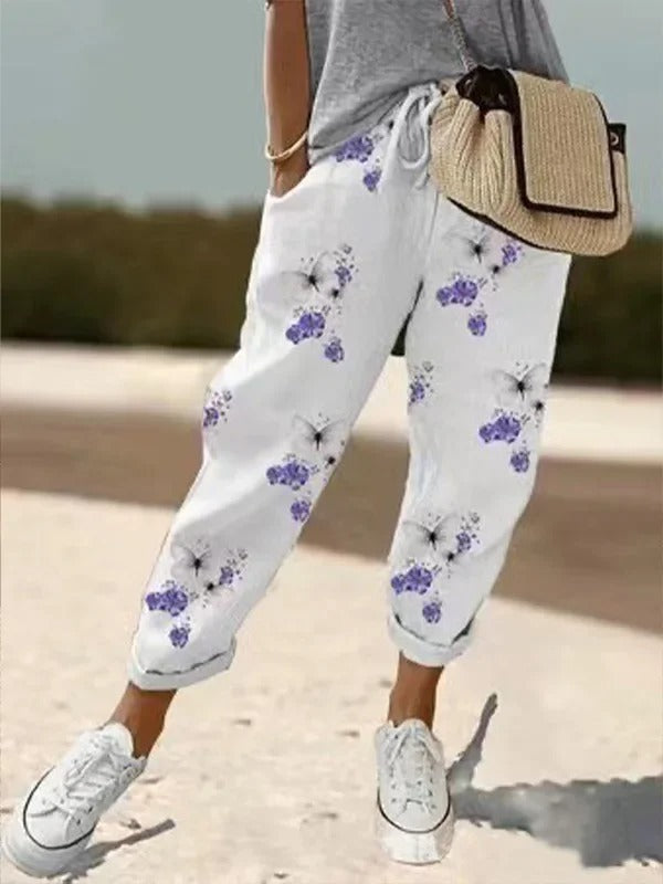 LP | Bermuda con stampa floreale e coulisse