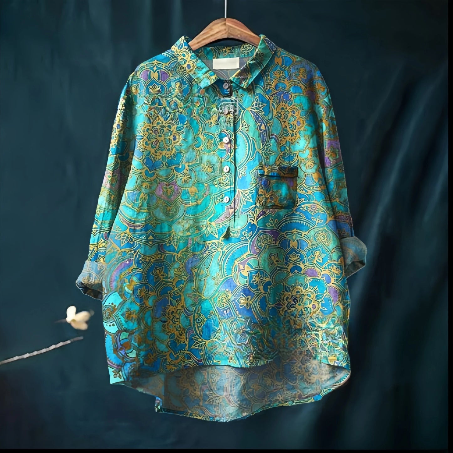 LP | Camicia a maniche lunghe con colletto reversibile e tasche