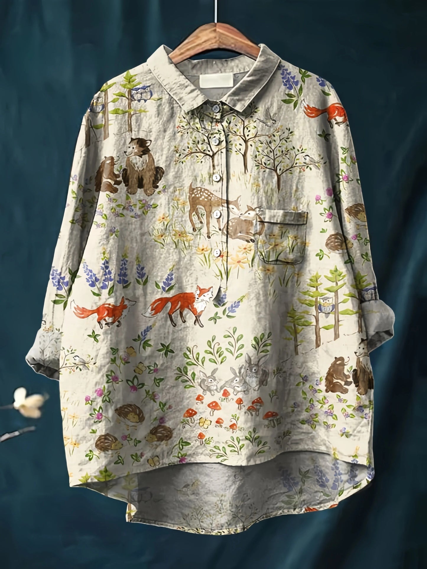 LP | Camicia a maniche lunghe con colletto reversibile e tasche