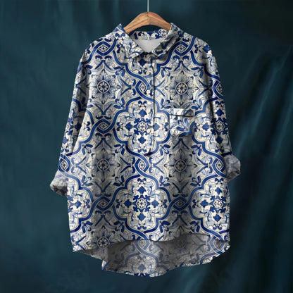 LP | Camicia a maniche lunghe con colletto reversibile e tasche